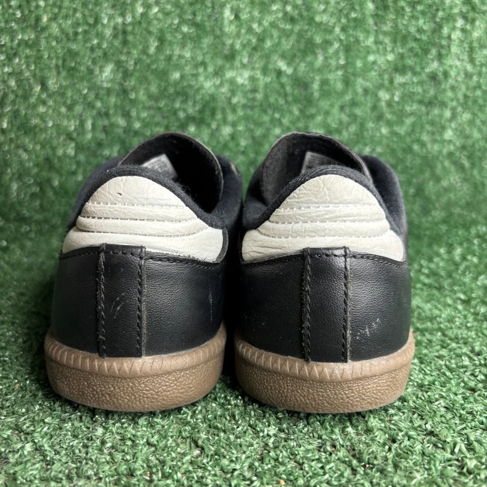Adidas Samba Classic Leather Suede Gum Sole Soccer Sneakers Black Kids Size‎ 1.5